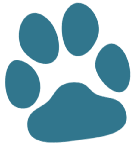 Blue paw icon