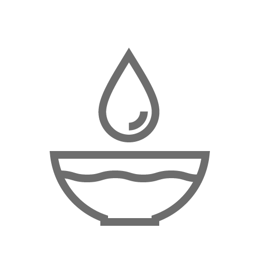 Water dripping into bowl icon
